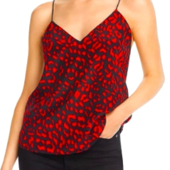 Alice+Olivia Contessa leopard print camisole red medium NWT - Picture 4 of 12